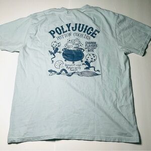 Harry Potter Polyjuice Potion Cookies Graphic T-Shirt L - Light Blue